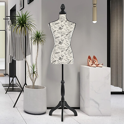 #ad Female Model Dress Form Mannequin Torso Manikin w Height Adjustable Tripod Stand