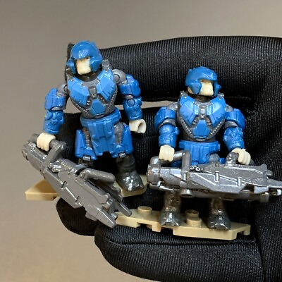 #ad NEW LOT 2X Mega Construx halo BRUTE FIGURES from unsc mongoose outriders hkt17
