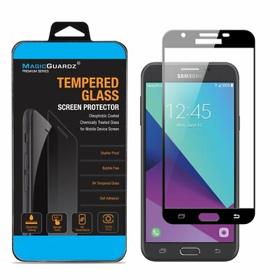 #ad Full Cover Tempered Glass Screen Protector For Samsung Galaxy J7 V Sky Pro Prime