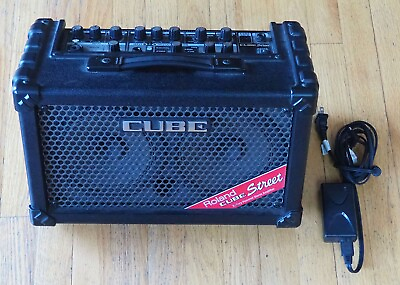 #ad Roland Cube STA portable traveling guitar mic amp battery or AC excellent