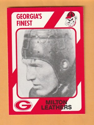 #ad Milton Leathers Georgia Bulldogs 1989 Card #87 Winder GA Philadelphia Eagles 9T