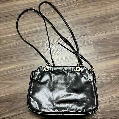 #ad HOBO Women’s Black Leather shoulder purse bag