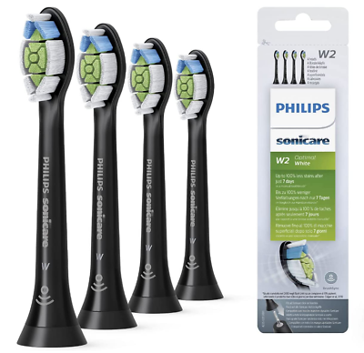 #ad 4 Pack W2 Black DiamondClean Toothbrush Heads for Philips Sonicare HX6064 95