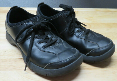 #ad Dansko Elise Black Leather Nursing Lace Up Oxford Sneakers Womens 6.5 7 EU 37