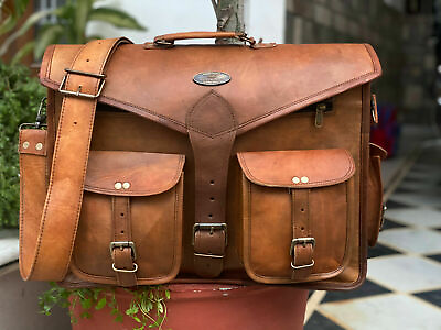 #ad Bag GVB USA Leather Messenger Laptop Shoulder Bag Briefcase Attache Crossbody