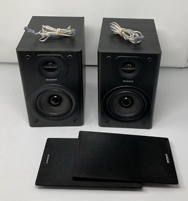 #ad Sony SS SBT100 2 Way 50w Stereo Bookshelf Speakers Wired 2 TESTED