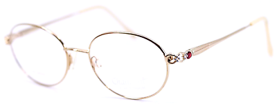 #ad Charmant CH8209 GP Gold Oval Womens Pure Titanium Full Rim Eyeglasses 53 18 135
