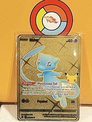 #ad New Gold Metal Pokémon Card Collectible Gift Display