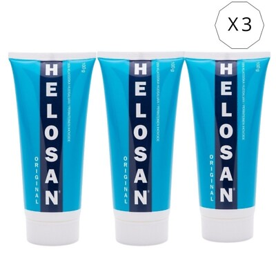 #ad 3 x Helosan Cream Dry Skin Body Hands Lips Elbow Real All Round Ointment 100 g