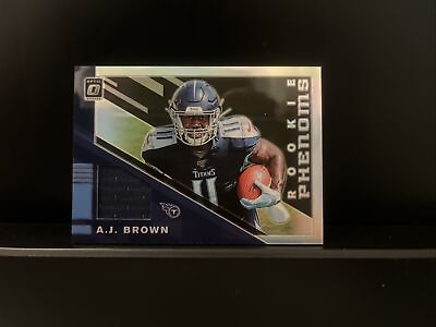 #ad 2019 Donruss Optic Rookie Phenoms Silver A.J. Brown Player Worn Patch