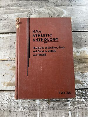 #ad 1939 Antique Sports Literature Book quot;H.V.#x27;s Athletic Anthologyquot; Illustrated