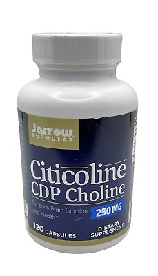 #ad Jarrow Citicoline CDP Choline 250mg Brain Function Health 120 Caps BB 06 24