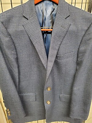 #ad Hart Schaffner Mens Blazer Sport Coat Two Button Casual Jacket Sz 42S Wool Suits