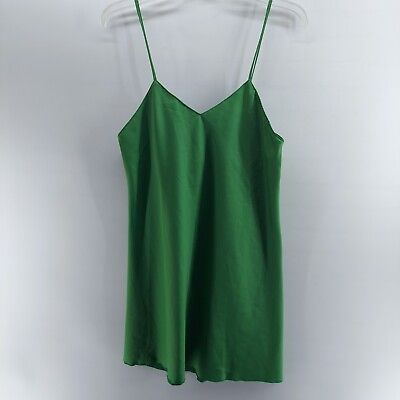 #ad makara wear sun dress women#x27;s size small upcycled emerald green slip summer
