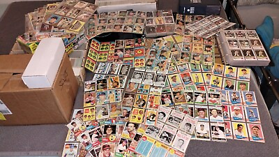 #ad Huge Lot Of Vintage Sports Cards 60 To 30 Years Old