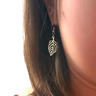#ad Fashion Jewelry Drop Dangle Earrings Silver Silver Leaf Women Leaves