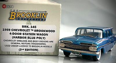 #ad Brooklin BRK 145 1959 Chevrolet Brookwood Station Wagon Harbor Blue Poly