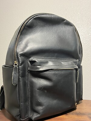 #ad New Mahi Classic Black leather Backpack