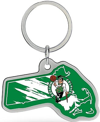 #ad Rico NBA Celtics Massachusetts State Shaped Keychain