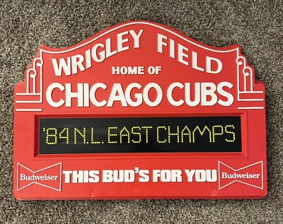 #ad Chicago Cubs 1984 NL East Champs Marquee Sign Budweiser Teamsters Father’s Day