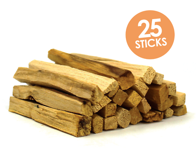 #ad 25 Palo Santo sticks holy wood 100 % natural balsamic scented incense Ecuador