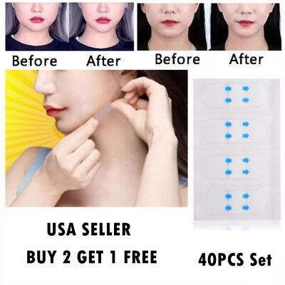 #ad 40PC Set Instant Face Neck Eye Lift Face lift V Tapes Shape Tape Anti Wrinkle
