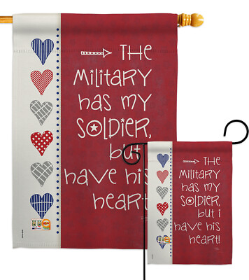 #ad My Soldier Garden Flag Armed Forces Service Decorative Gift Yard House Banner