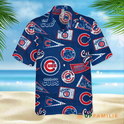 #ad Chicago Cubs Hawaiian Shirt Cubs Blue Best Aloha Shirt Christmas Gift Baseball