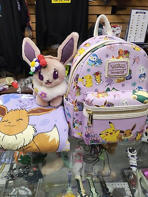 #ad Pokemon Backpack W Plush Toy and Large sized Sweater
