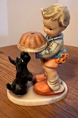 #ad Hummel Figurine quot;BEGGING HIS SHAREquot; HUM #9 5 1 2 in TMK3 W O hole