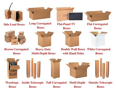 #ad 20 23quot; Corrugated Boxes MANY Sizes Available Shipping Moving Boxes Multi Pack