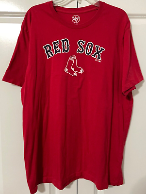 #ad #x27;47 RED BOSTON SOX RED SHORT SLEEVE T SHIRT SIZE XL