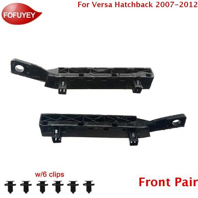 #ad For Nissan Versa 2007 2012 Bumper Bracket Retainer Front 2PC Plastic Hold Mount