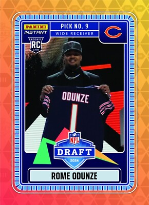 #ad 2024 Panini Instant NFL Rome Odunze Draft Night SP Rookie Card **Pre Sell**