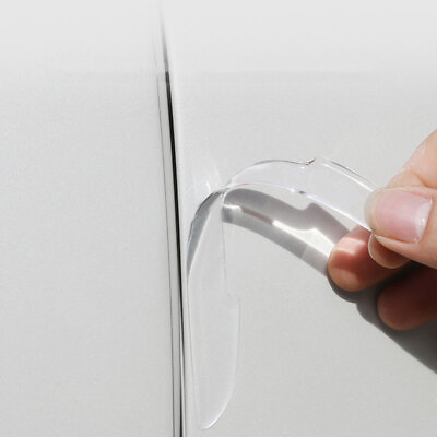 #ad 4 x Transparent Car Door Edge Guard Anti collision Protector Strip Accessories