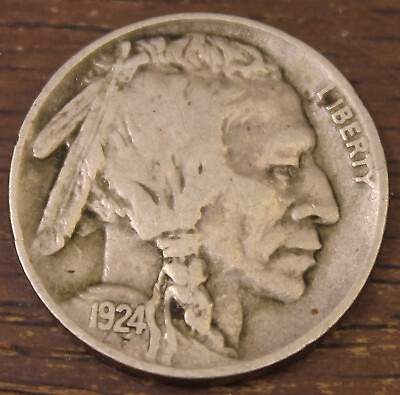 #ad 1924 Buffalo Nickel One Coin Lot Y1196
