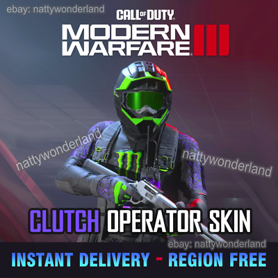 #ad Call of Duty Modern Warfare 3 Monster Energy CLUTCH Operator Skin COD MW3 RARE