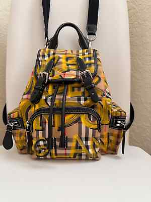 #ad Limited Burberry Graffiti Mini Rucksack Backpack