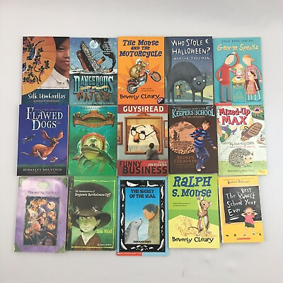 #ad Lot of 15 Childrens Young Adult Teen Chapter Books Funny Business Flawed Dogs