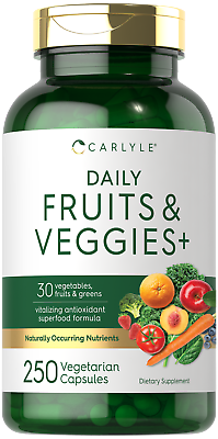 #ad Fruits and Veggies 250 Capsules 32 Fruits and Vegetables by Carlyle