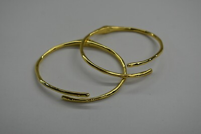 #ad Pack Of 2 Womens Gold Tone Expandable Bracelets Cuff Style Double Layer OS