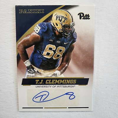#ad 2016 Panini Pittsburgh Team Collection TJ Clemmings Auto #TJC PIT College PITT