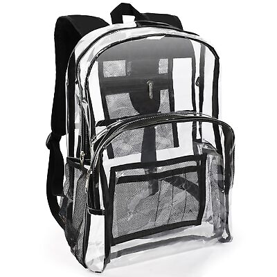 #ad Clear Backpack Stadium Approved Heavy Duty Clear Backpacks For School Clear...