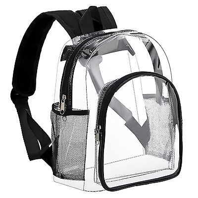 #ad Clear Mesh Backpack Heavy Duty See Through School Bag For Students Men Women