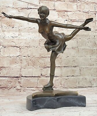 #ad spectacular bronze figure skater sculpture has been Created by German Preiss Art