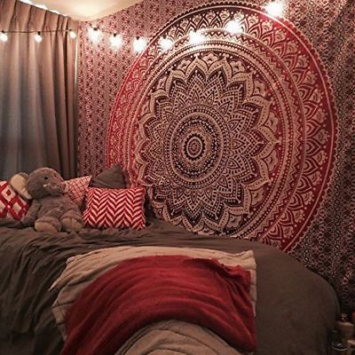 #ad Large Indien Mandala Tapestry Wall Hanging Hippie Urban Throw Cotton Bedspread