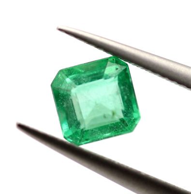 #ad Loose 4 mm Square Octagon Cut 0.60 Ct Natural Green Emerald Untreated Zambia Gem