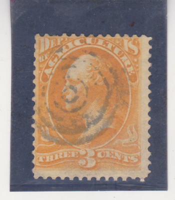 #ad US Scott #O3 Used 3 cents Agriculture Official Fancy Cancelation Cat.$17.50