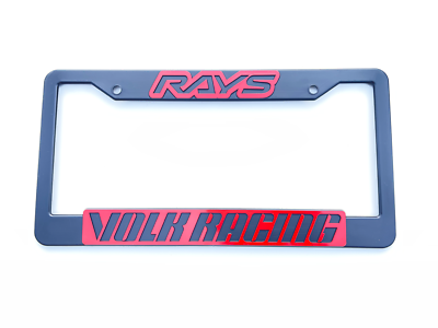 #ad Rays Volk Racing License Plate Frame Red TE37SL CE28SL