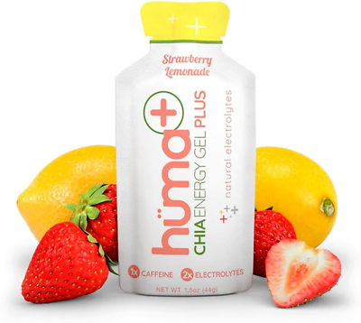 #ad Food CHIA Energy Gel plus Strawberry Lemonade Bxof24